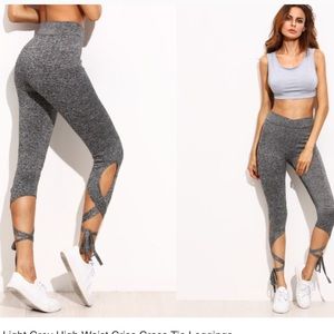 Red ballerina leggings